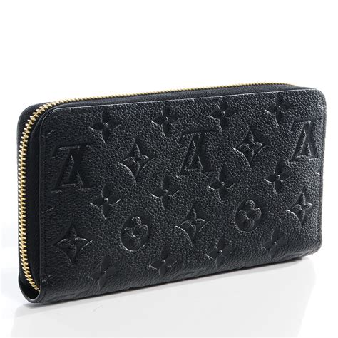 lv black embossed wallet|louis vuitton black leather wallet.